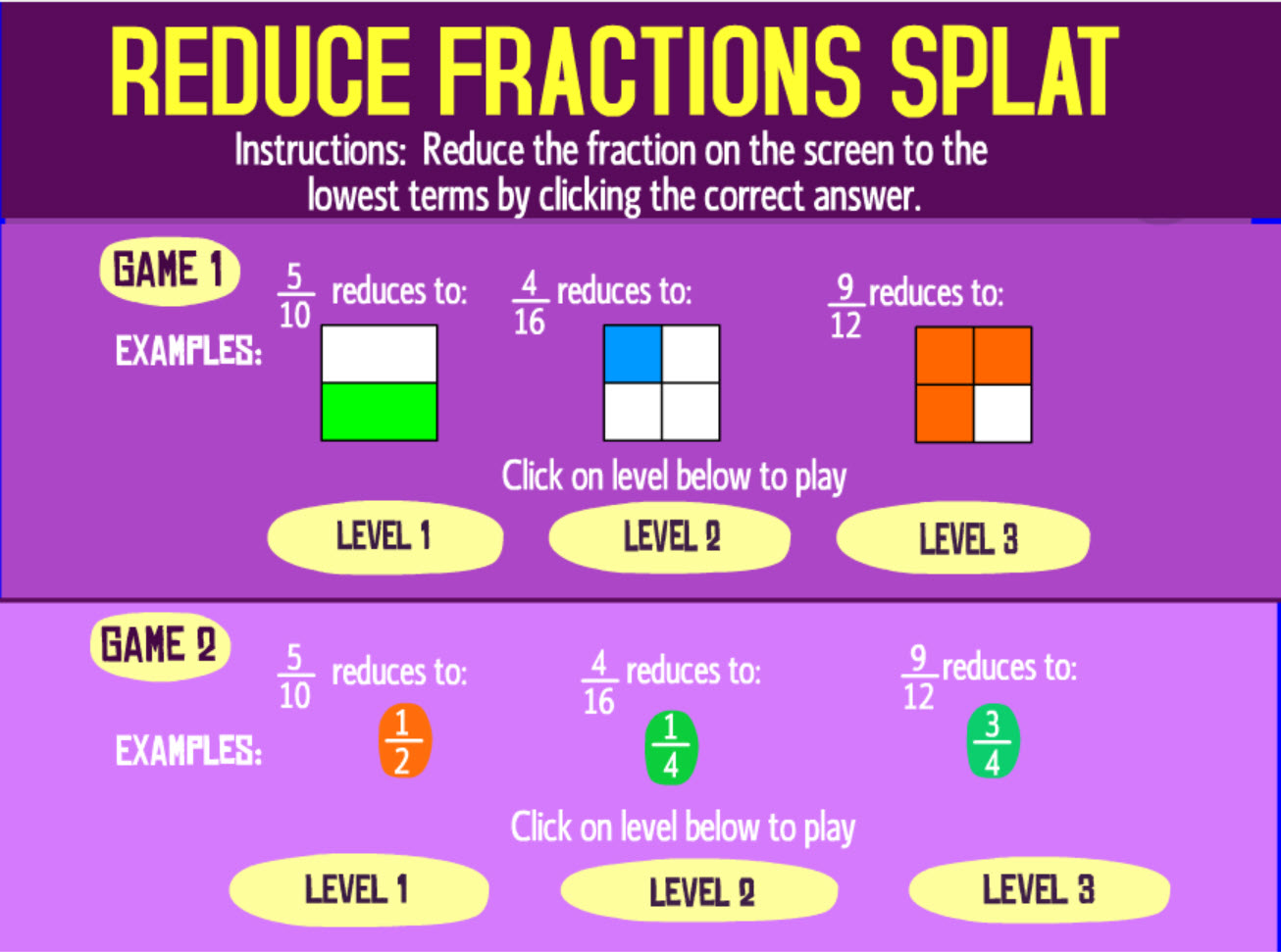 Reduce Fraction Shoot